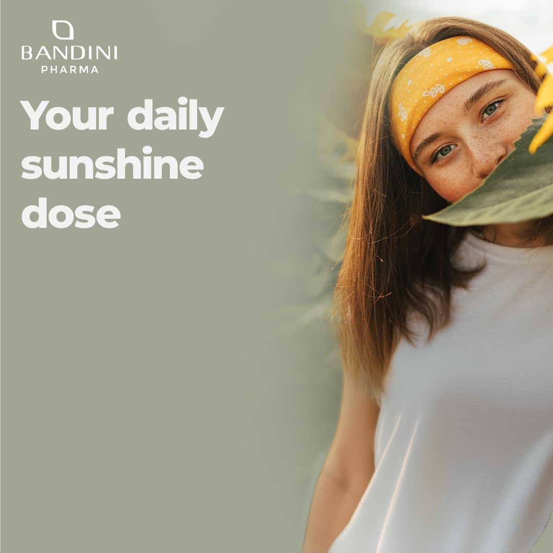 Bandini® Vitamin D3 K2 | 365 Easy Swallow Tablets 1 Year Supply | 2000 IU Vitamin D3 & 200 mcg Vitamin K2VITAL® MK-7 99% All Trans | for Bones, Teeth, Muscles, Joints & Immune System | High Strenght