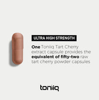 Toniiq Ultra High Strength Tart Cherry Capsules - 52,000mg 52x Concentrated Extract - Highly Concentrated and Bioavailable - 60 Capsules