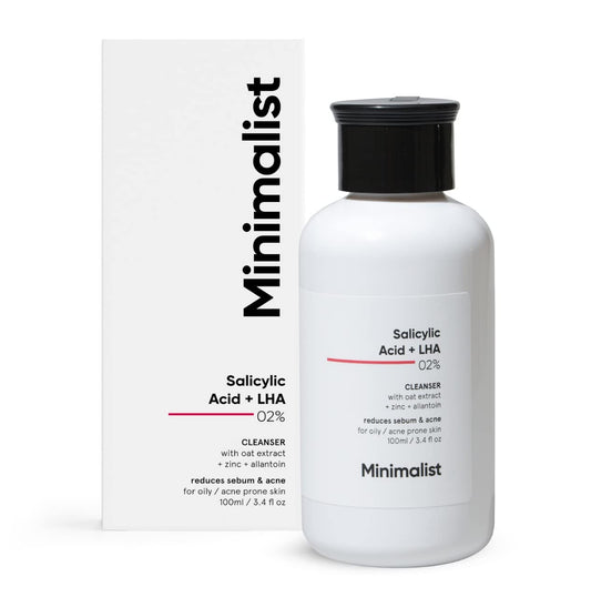 Minimalist 2% Salicylic Acid Face Wash for Oily Skin | Sulphate free, Anti Acne Face Cleanser With LHA & Zinc For Acne or Pimples | Men & Women, 100 ml (Pack of 1)