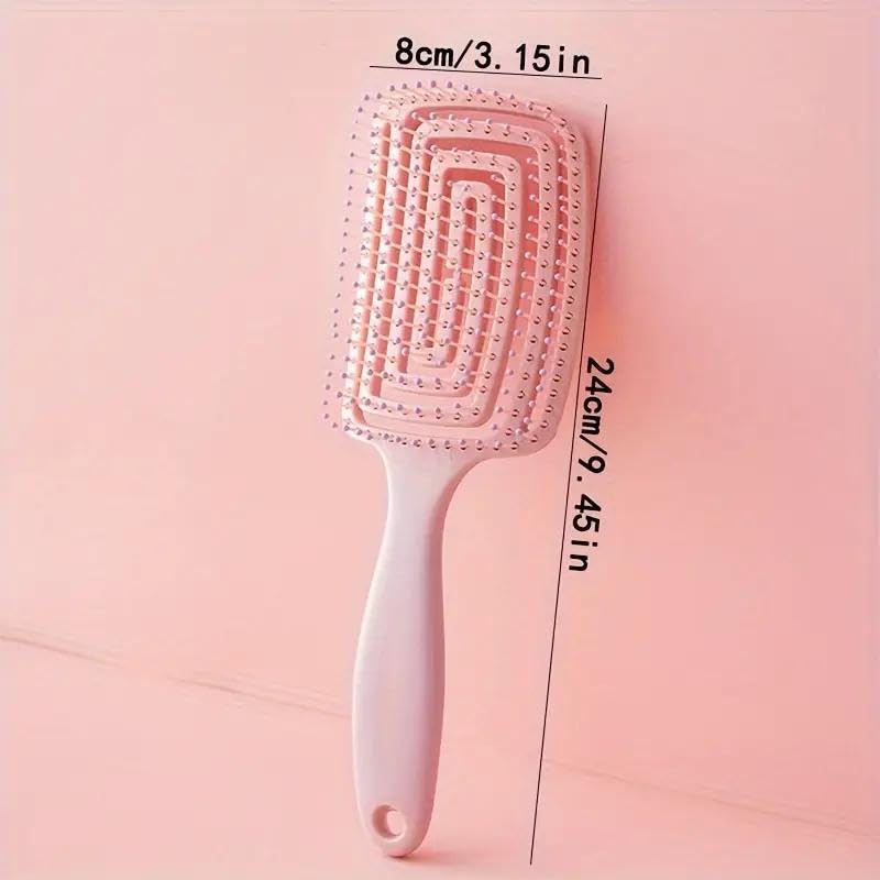 Generic Detangling Hair Brush, Pink Paddle Design, Wet and Dry Hair Styling Comb (Pink)