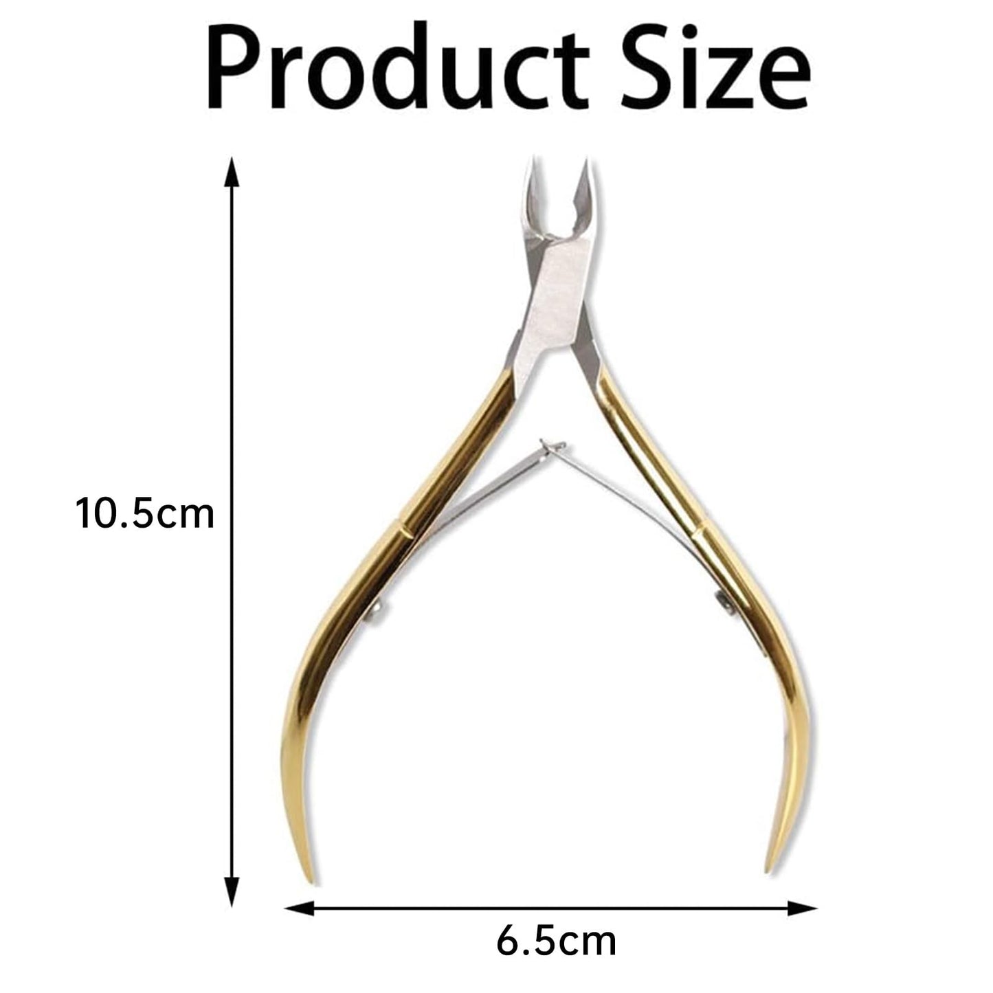 Professional Gold-Plated Carbon Steel cuticles Pliers, cuticles Pliers, Professional cuticles Cutter, Stainless Steel cuticles Scissors, Double Spring, 6mm Jaws for Dead Skin and cuticles Pliers