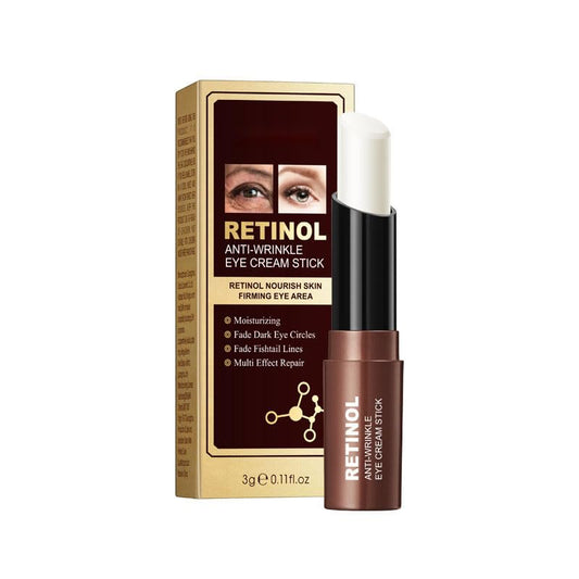 ZQUKAMZ Retinol Eye Cream for Dark Circles and Puffiness, Skincare Under Eye Cream Eye Stick Reduce Wrinkles and Fine Lines, Skin Tightening Cream Moisturizing Treatment Cream (Brown, Normal)