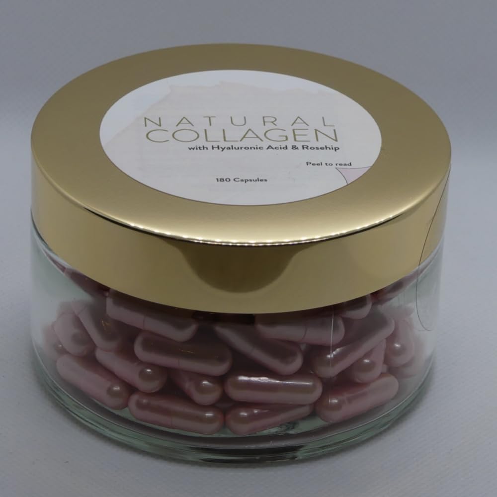 AHS Natural Collagen - Pack of 180 Capsules with Hyaluronic Acid and Rose Hip
