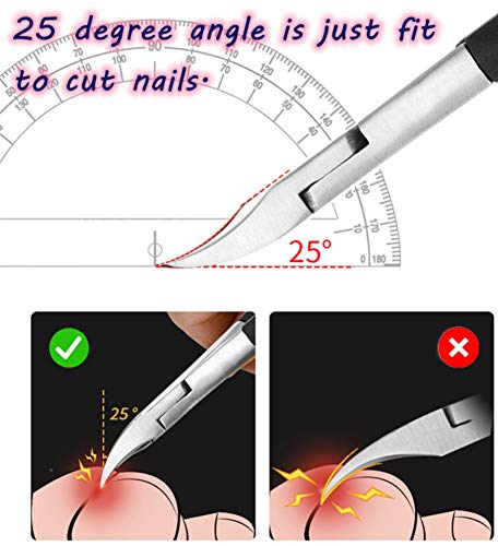 Toenail Clippers for Thick or Ingrown Toenails - YEESAM Precision Eagle Mouth Long Handle Toe Nail Clippers Scissors for Seniors Professional Trimmer, Hard Toe Nail Fingernail Strong Big Nail Nippers