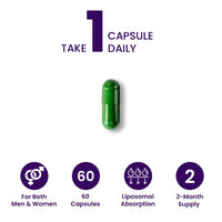 ZEROHARM Collagen Builder - Food Sourced Ingredients Liposomal Nano Absorption - 60 Vegan Capsules