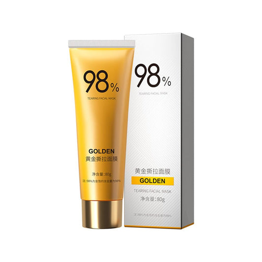 Gold Foil Peel-Off Mask, 98% Gold Peel Off Mask, Gold Facial Mask Anti-Aging, Deep Cleansing, Reduces Fine Lines& Wrinkles Great for All Skin