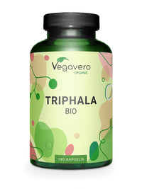 Pure Triphala Powder Organic Vegavero® 1300mg | 180 Capsules (3 Month Supply) | NO Additives, Lab-Tested | Ayurveda Products | Gut Health Supplements & Immune System Booster | Vegan