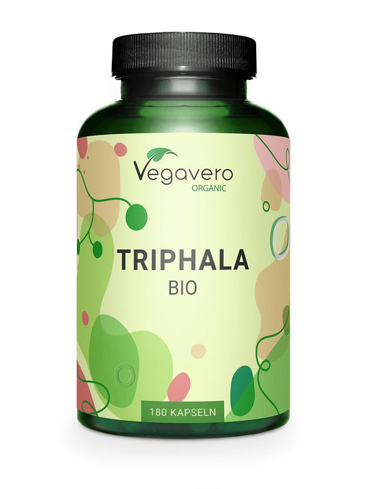 Pure Triphala Powder Organic Vegavero® 1300mg | 180 Capsules (3 Month Supply) | NO Additives, Lab-Tested | Ayurveda Products | Gut Health Supplements & Immune System Booster | Vegan