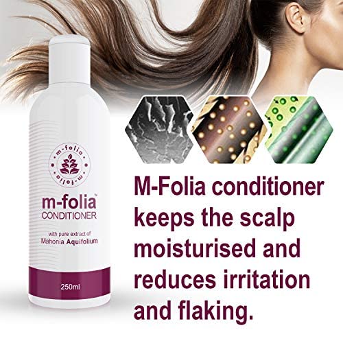 M-Folia M-FOLIA Conditioner Dual Pack 2x 250ml A Light Cream Rinse Conditioning Treatment for Scalp Psoriasis & Eczema containing Pure Mahonia Aquifolium & a Special Blend of Aromatherapy Oils