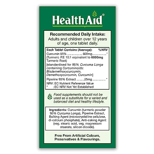 HealthAid Curcumin 3 Vegan Tablets - Pack of 30