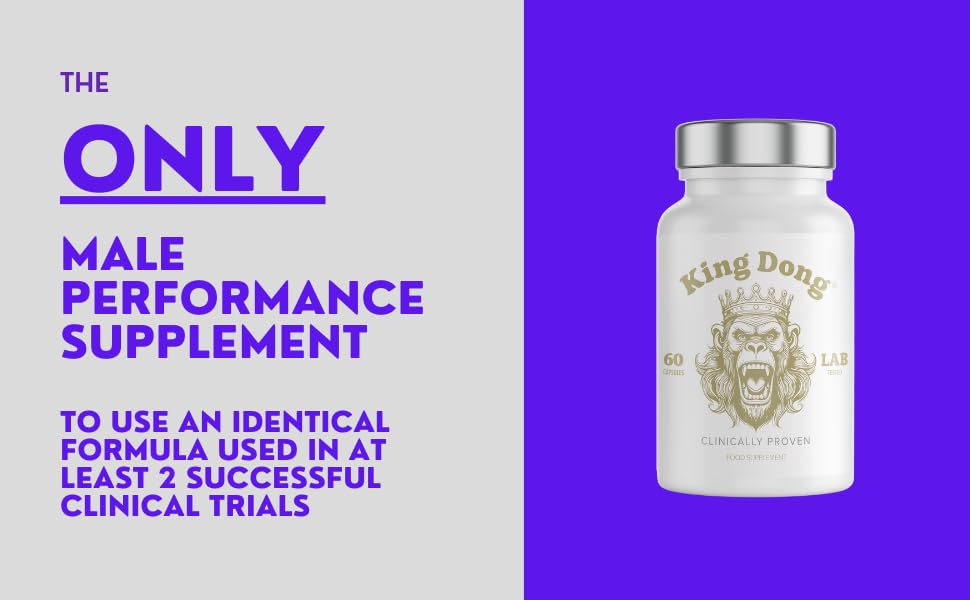 King Dong 60 Capsules - Citrulline & Resveratrol Clinically-Proven Male Performance Supplement