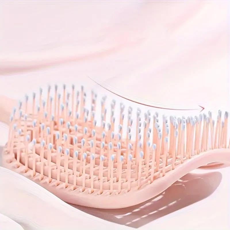Generic Detangling Hair Brush, Pink Paddle Design, Wet and Dry Hair Styling Comb (Pink)