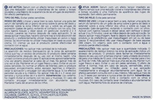 Sisbela Reafirm Instant Reducing Serum for Bags and Dark Circles - Box of 5 units of 2 ml (10 ml). Deliplus. Avoid sensitive skin