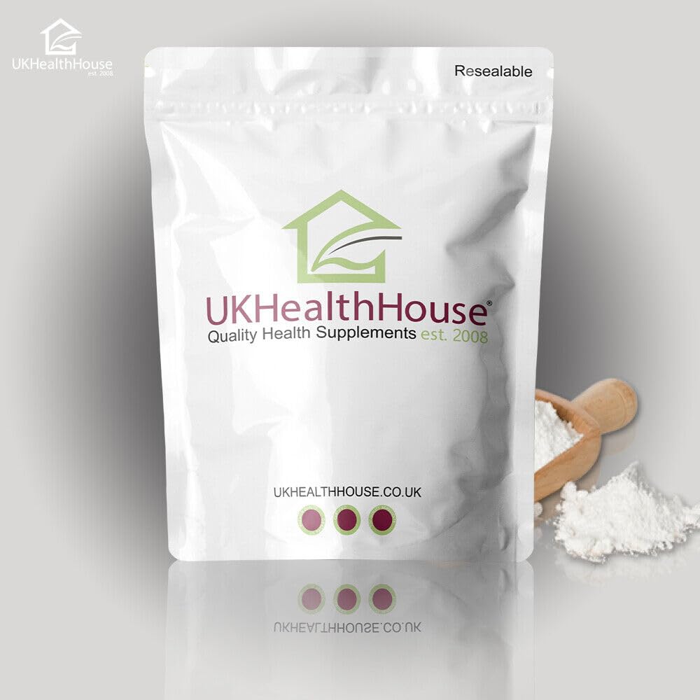 UKHealthHouse Glycine Powder - Anti Inflammatory, Sleep Aid - Recovery, GH Release 100% Pure Glycine, Vegan Friendly, Boosts Protein Synthesis, White (50g)