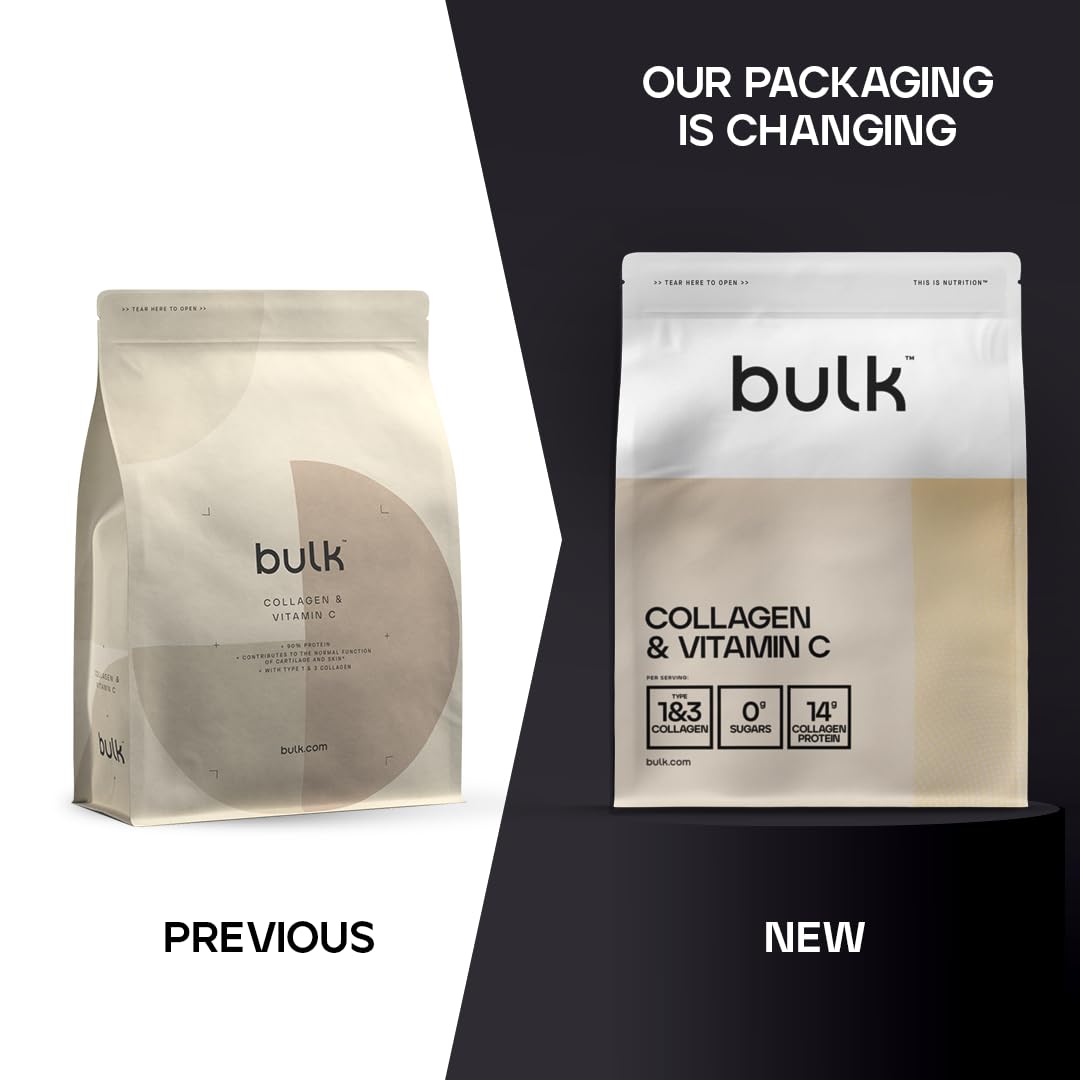 Bulk Collagen and Vitamin C Powder, 500 g, 33 Servings, Packaging May Vary