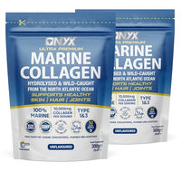 ONYX INGREDIENTS 101 Onyx Marine Collagen Powder 10000mg Type 1 & 3, Wild-Caught Arctic Cod, for Women & Men | Skin, Hair, Muscles, Joints, Bones & Gut Health, Unflavoured