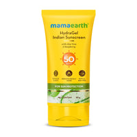 MAMAEARTH Mamaearth HydraGel Indian Sunscreen SPF 50, With Aloe Vera & Raspberry, for Sun Protection 50 g (Pack of 1)