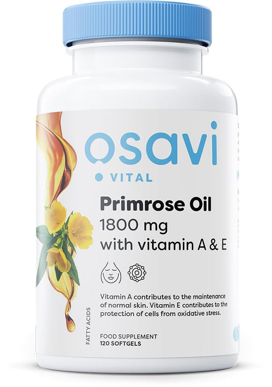 OSAVI Osavi Primrose Oil with Vitamin A & E, 1800mg - 120 softgels
