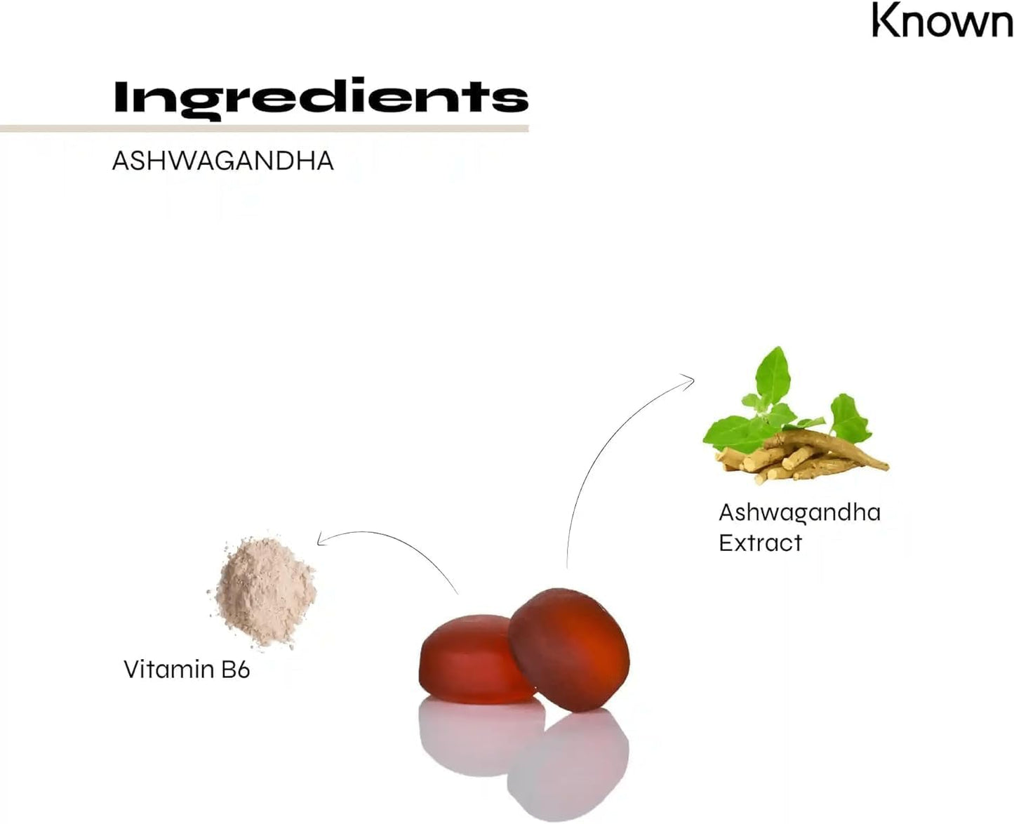 Ashwagandha Gummies 3000MG High Strength by Known Nutrition with Vitamin B6 | 120 Two-a-Day Gummies | Natural Botanical Extract | for Natural Stress Reduction | Apple Flavour (2 Months Supply)