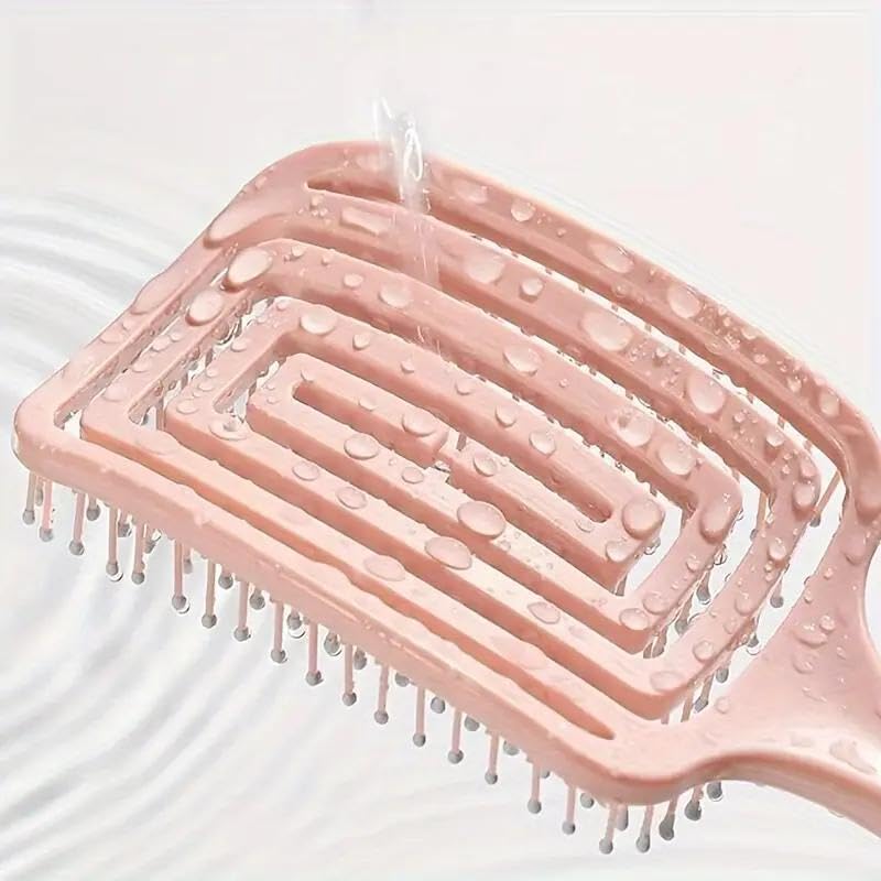 Generic Detangling Hair Brush, Pink Paddle Design, Wet and Dry Hair Styling Comb (Pink)