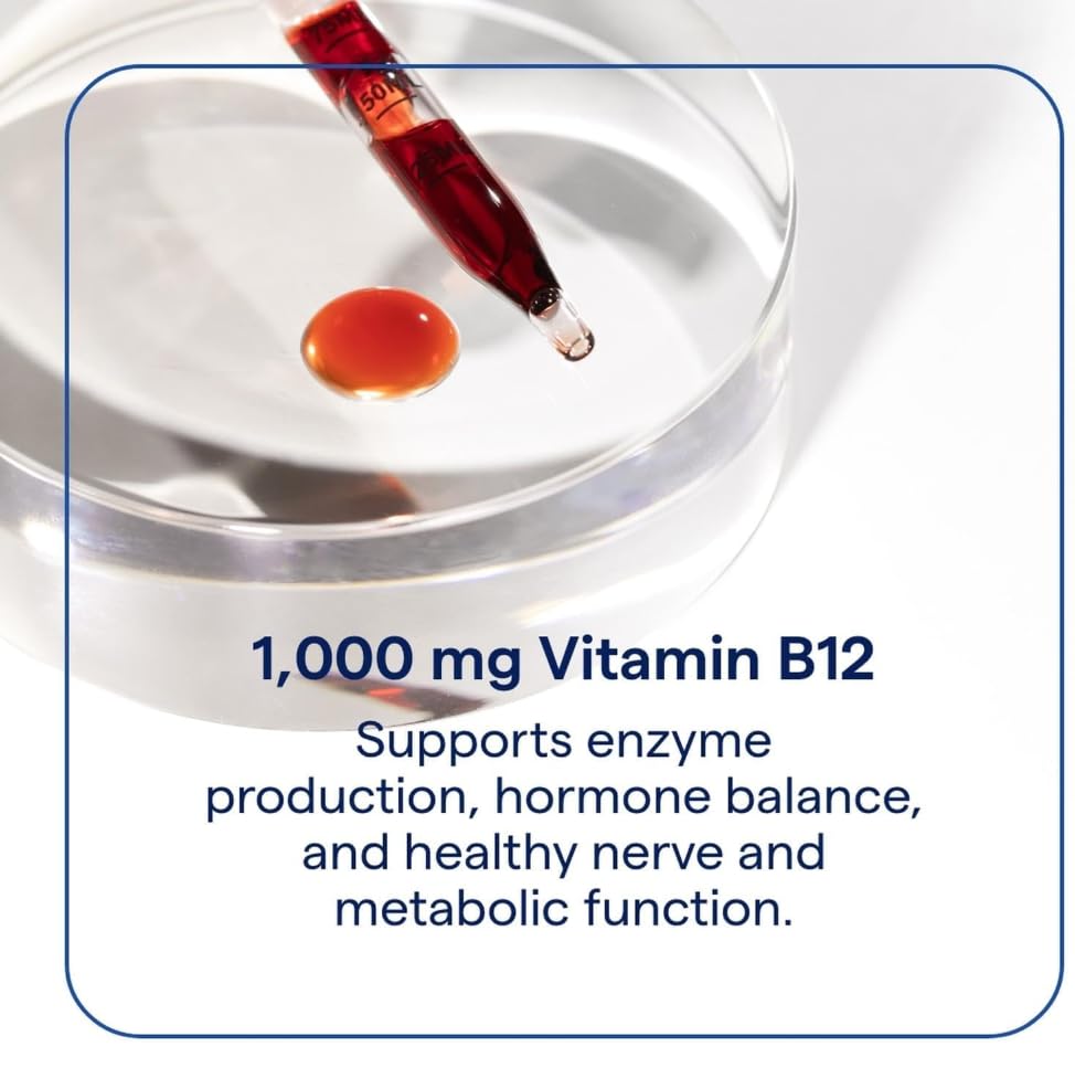 Generic Minerals Liquid Ionic Vitamin B12, 1000mcg, Non-GMO, Gluten-Free, Unflavored 59ml