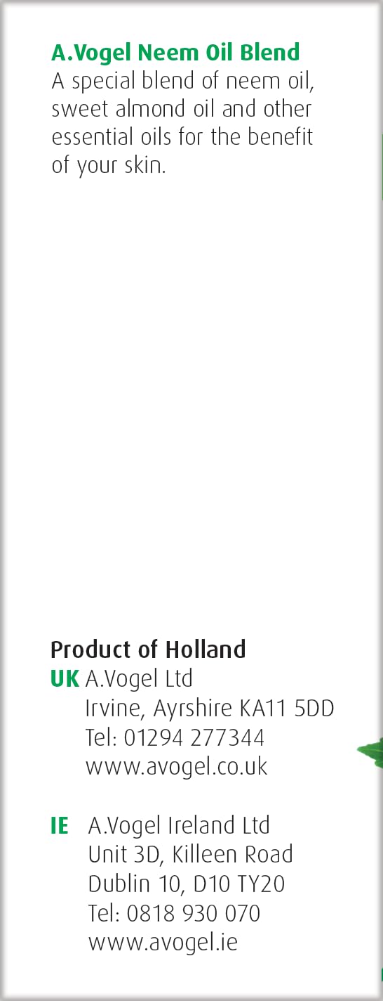 A.Vogel Neem Oil Blend | Cosmetic Oil for the Benefit of Your Skin | Suitable for Vegans | 100ml