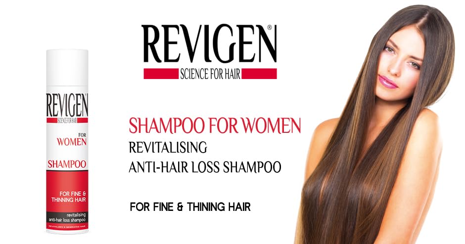 Revigen Shampoo for Women, Revitalizing anti-hair loss shampoo for fine and thinning hair, 250 mL