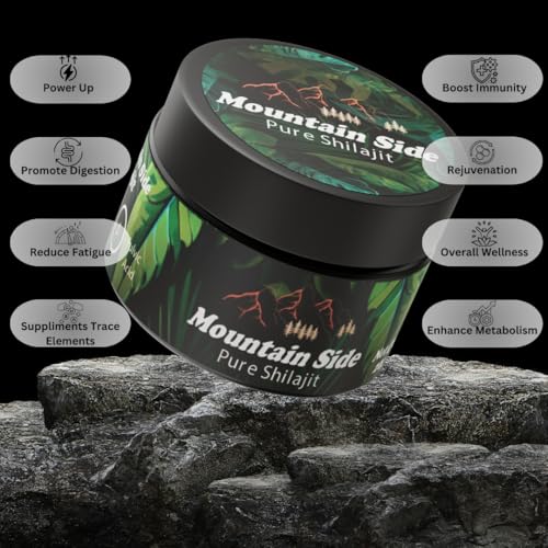 MOUNTAIN SIDE SHILAJIT Mountain Side Pure Shilajit Resin – Authentic Himalayan Mineral Supplement – 100% Natural, Lab-Tested, High Potency – Energy, Stamina & Detox Support (20)