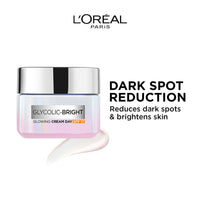L'Oréal Paris Glycolic Bright Day Cream with SPF 17, 15ml |Skin Brightening Cream with Glycolic Acid that Visbily Minimizes Spots & Reveals Even Toned Skin