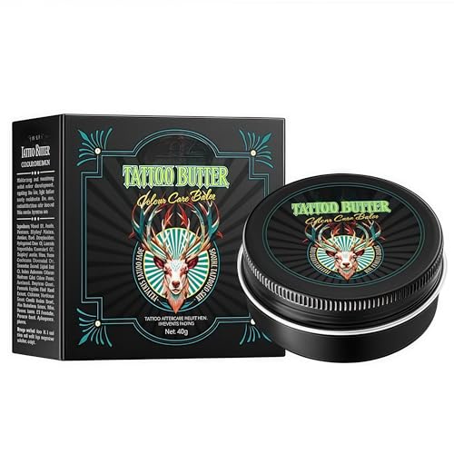 Tattoo Goo Balm & Aftercare Cream - Soothing Tattoo Butter for Brows & Body, Moisturizing Tattoo Numbing Formula with Natural Hustle Butter, Professional Tattoo Healing & Care