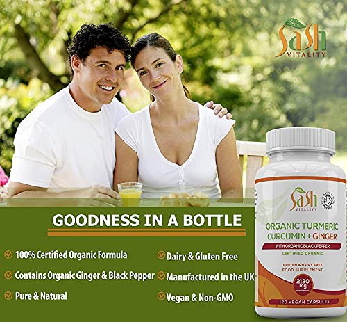 Organic Turmeric, Ginger & Black Pepper HVC x 120 (Sash)