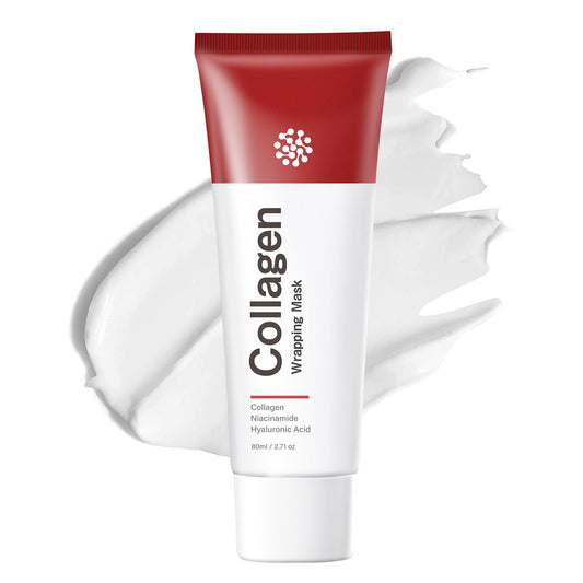 AOPEIBOTO Collagen Wrapping Mask, 2.71oz/80ml Collagen Peel off Face Mask for Hydrating, Shrinking pores, Wrinkles Fine Lines, Glowing Skin, Deep Repairing