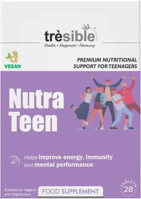 Tresible Trèsible Nutra Teen Vegan Multivitamin for Teenagers Tablets (4 Weeks Supply) - Multivitamin and Minerals Nutritional Supplements, Teen Vitamins for Boys & Girls, 25 Essentia Multivitamin Tablets