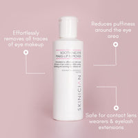 SKINICIAN Soothing Eye Makeup Remover - Premium Oil Free Eye Makeup Remover - Facial Cleanser for Sensitive Skin - Lash Cleanser with Vitamin E - Vegan & Cruelty Free Skincare (250ml)