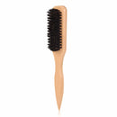 Boar Bristle Slick Back Hair Brush for Sleek Ponytail Bun & Smoothing Baby Hairs, Flyaways, Edge Control - Backcombing & Teasing Hairbrush with Wide Rat Tail for Sectioning & Parting