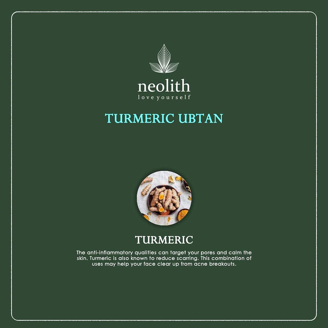 Neolith Turmeric Ubtan Clay Face Mask for Skin Brightening, Glowing Skin, Tan Removal, Oil Control, Black head removal, Anti Acne & Fairness, 100gm