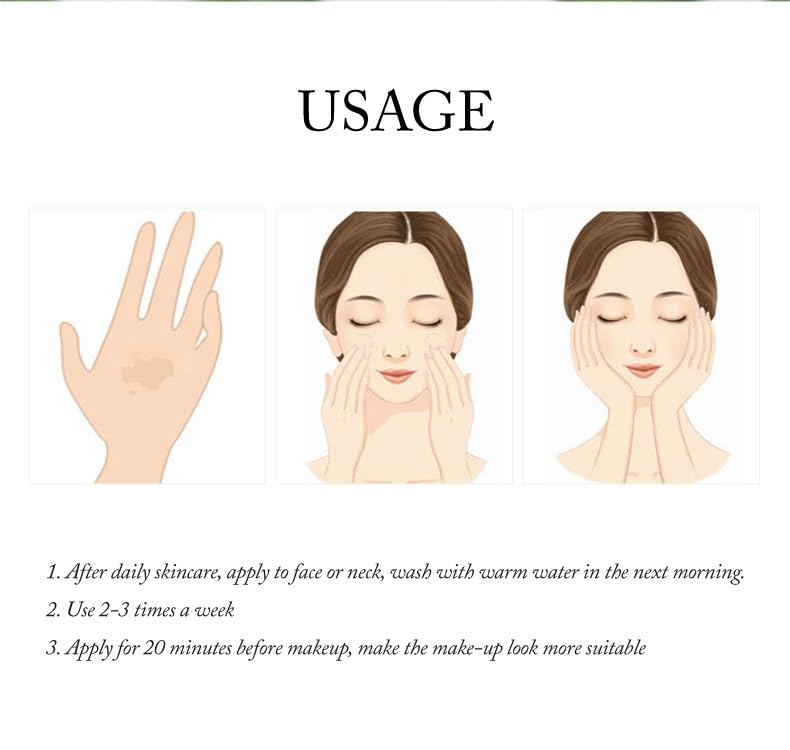 Matcha Tea Sleeping Face Mask Cream, 15 Pack x 3g, Moisturising and Repairing Night Treatment, Green Tea