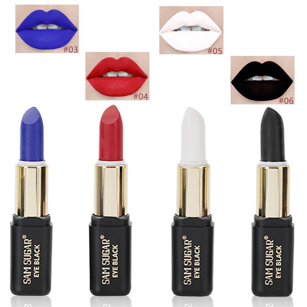 ZDHSOY Red Matte Lipstick for Halloween Gothic Cosplay Makeup, Non-Stick Cup Velvet Waterproof and Long Lasting Lip Gloss Matte Lipstick (Red 04)