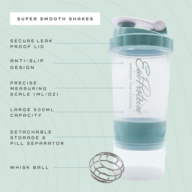 EatProtein - Clear Collagen Protein Juice 1 Month Bundle, 250g x 2 - with Shaker