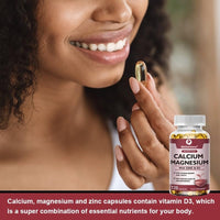 AlphaStateSciences: Advanced High-Strength Calcium-Magnesium Matrix with Zinc & Vitamin D3 - Immune Support, Enhanced Absorption, Bone Support, Muscle Relaxation & Stress Relief - 2Month Supply