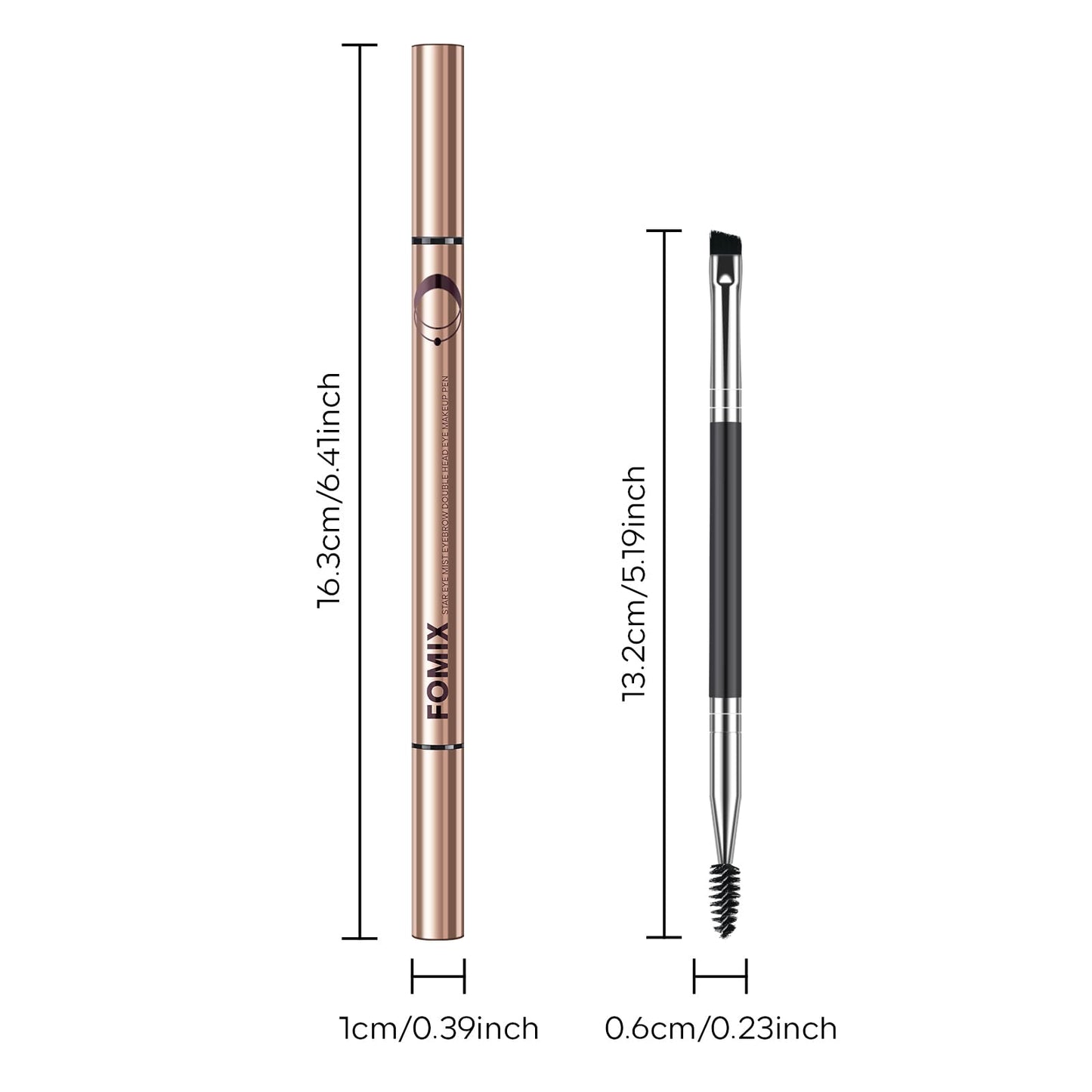 KYDA 3 Dots Liquid Eyebrow Pencil, Grey Brown, Tattoo Brow Tint, Define Natural Brow with Soft Slim Tips, Brow Definer Pen, Dot-by-Dot Application, Lasting Quick Dry Formula