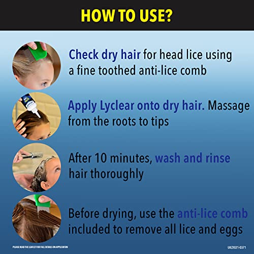 Lyclear Express Treat & Protect Shampoo - Kills Head Lice & Eggs – Effective in Just 5 minutes on Head Lice - Helps Protect for up-to 72 Hours* & Washes Hair – 200ml Shampoo Format