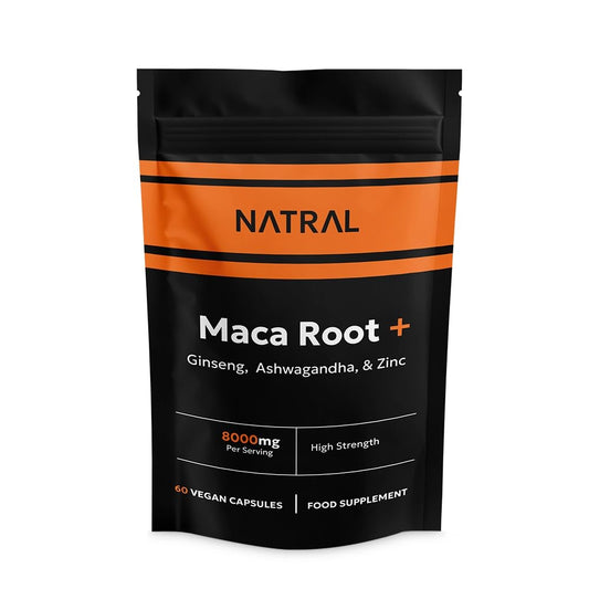 Natral Maca Root Extract 8000mg enriched with Premium, Ginseng, Ashwagandha, and Zinc | High Strength