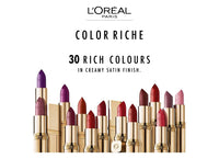 L'ORÉAL L'Oréal Paris Color Riche Satin Smooth Lipstick, Moisturising Pure Pigment Lip Colour, With Omega 3 & Vitamin E, 118 French Made