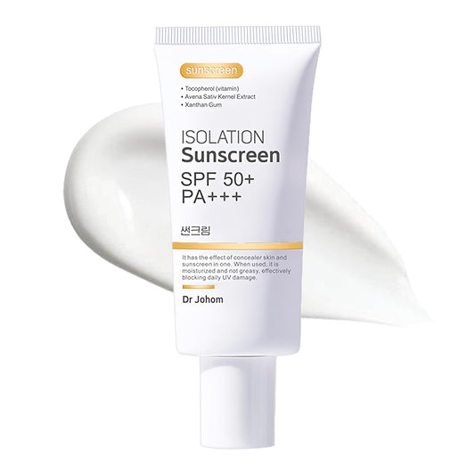 CTUBLIAUNX Sunscreen SPF 50 Daily Defense, Sun Cream Waterproof, Suncream Factor 50 Lightweight & Moisturizing, Face Sun Cream SPF 50 No White Cast, UVA/UVB Protection for All Skin Types (50g)