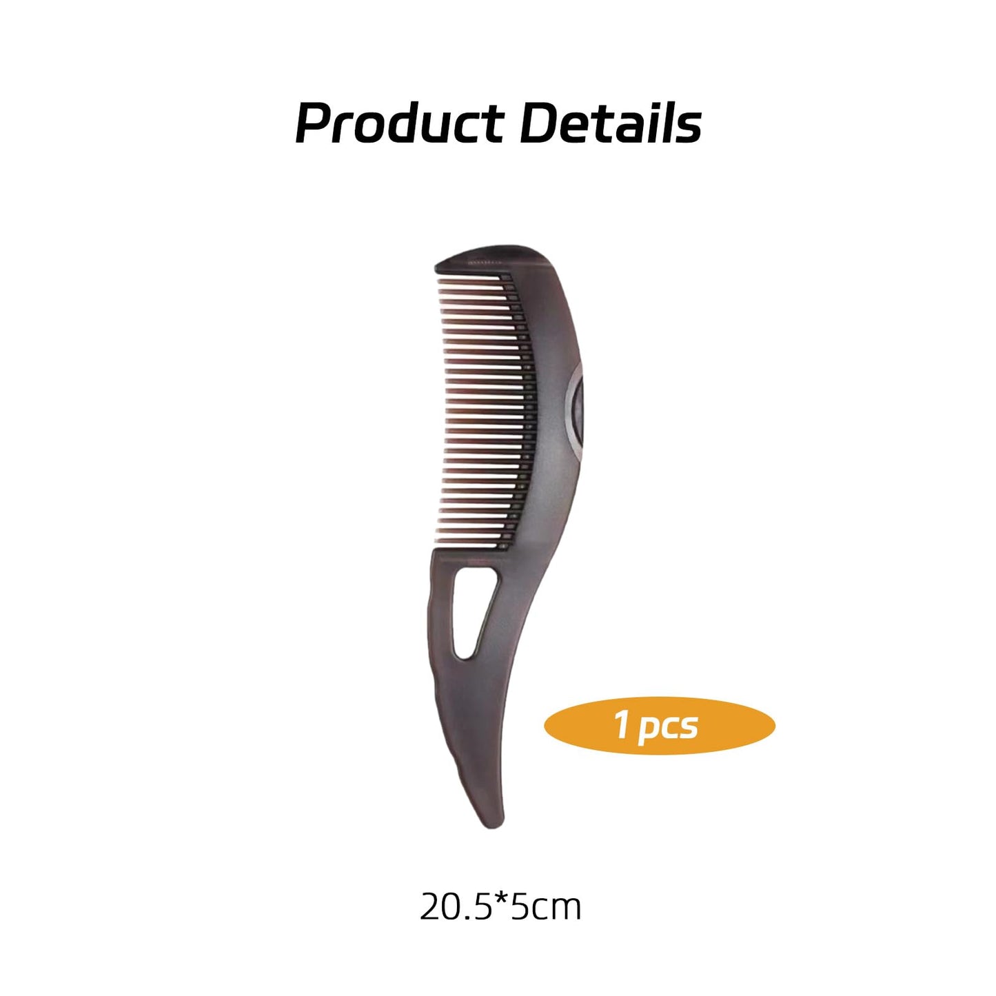 Generic Dandruff Comb, Hollow Tooth, Detoxing, Scalp Psoriasis, Lice, Multifunctional, Brown, ABS, 8.27x2.05 inches, Unisex Adult and Children, All Ages, Unisex