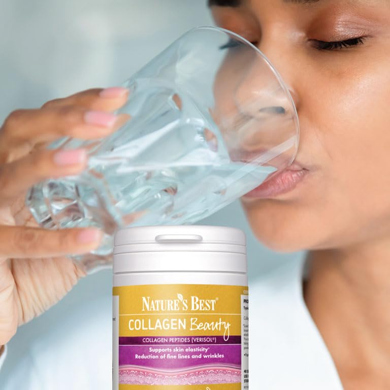 NATURE'S BEST Collagen Beauty Powder - 100g | 40 Servings | Supports Skin Elasticity & Reduces Fine Lines | Patented VERISOL® Bioactive Peptides | Fast Dissolving & Taste-Free!