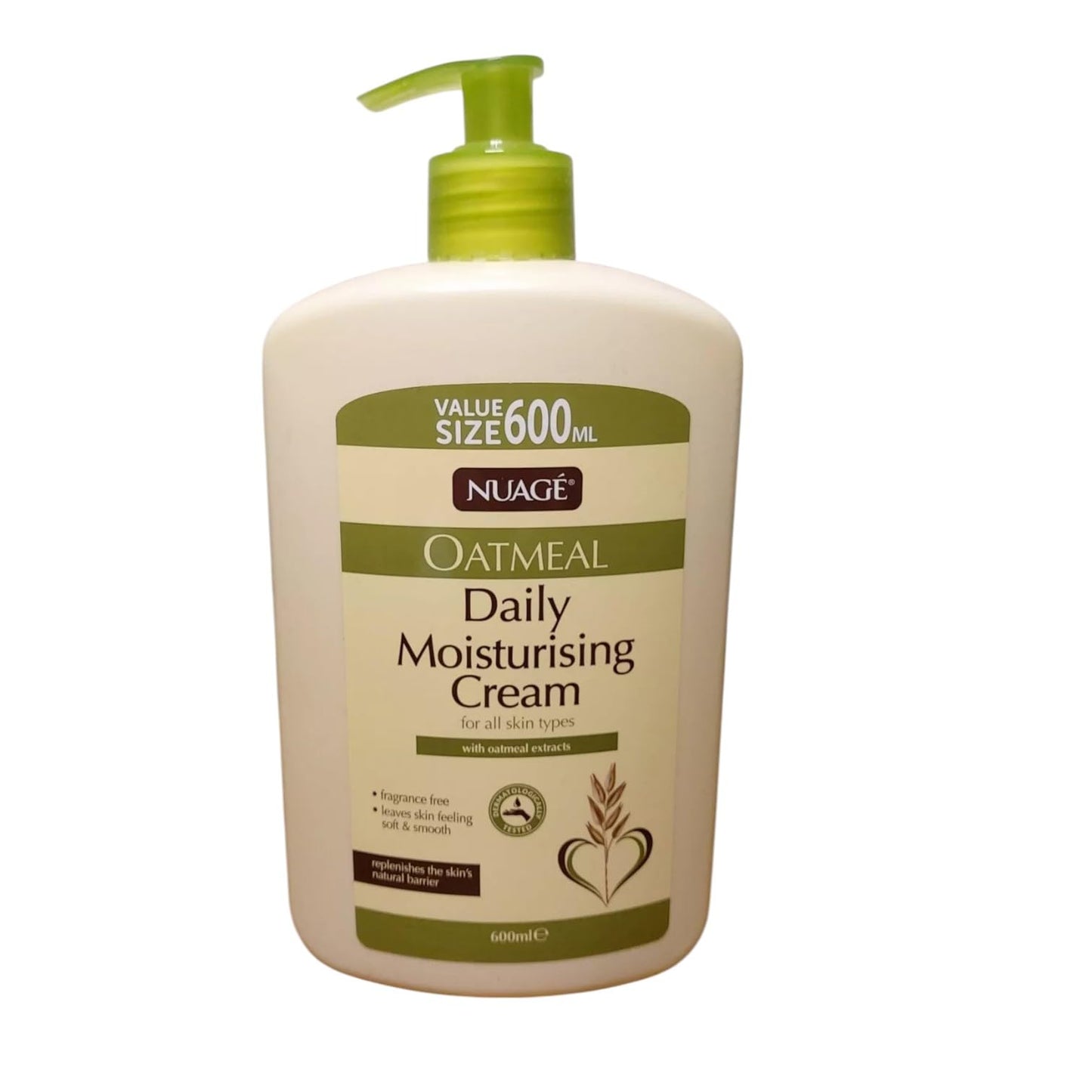 Generic Oatmeal Daily Moisturising Cream By N ůã ğ é for All Skin Types Fragrance Free 600ml With Free Orignial Lip Balm