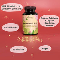 Vegavero Artichoke Leaf Extract Complex | 120 Capsules | HIGH DOSE 80% Silymarin | Liver Detox | No Additives | Vegan
