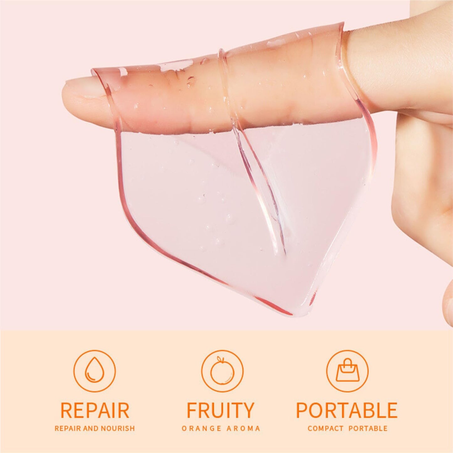 IZBEAUVO 20PCS Orange Collagen Lip Mask,Lip Moisturiser Mask,Plumping Lip Balm Mask For Dry Lips,Nourish & Anti-Wrinkle & Brighten Lip,Lip Exfoliator,Tinted Lip Balm Jelly Mask,Lip Care Set
